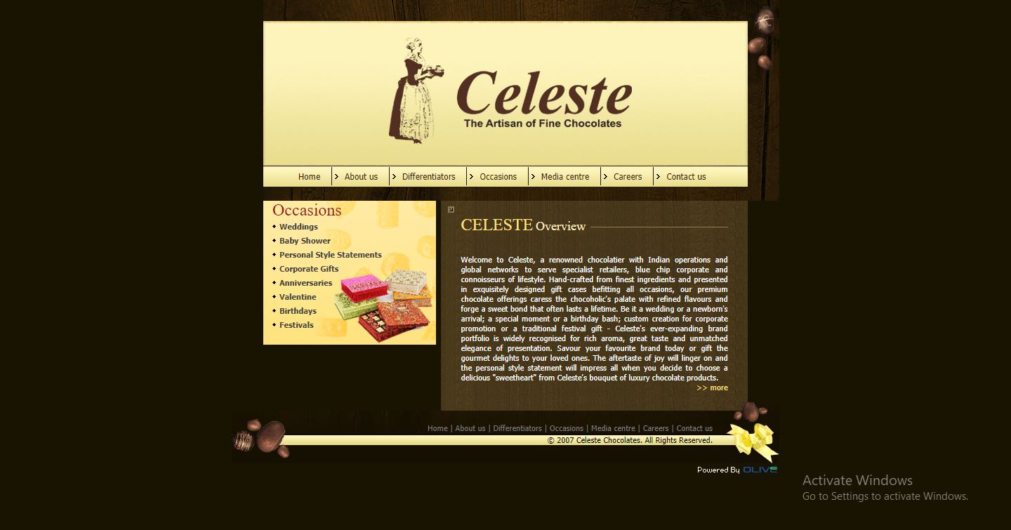 CELESTE CHOCOLATES